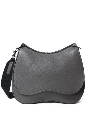 ΓΥΝΑΙΚΕΙΑ ΔΕΡΜΑΤΙΝΗ ΤΣΑΝΤΑ ΧΙΑΣΤΙ SADDLE | Γκρι