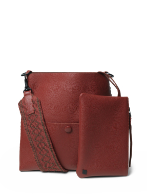 ΓΥΝΑΙΚΕΙΑ ΔΕΡΜΑΤΙΝΗ ΤΣΑΝΤΑ ΧΙΑΣΤΙ SLIM MESSENGER | Κόκκινο