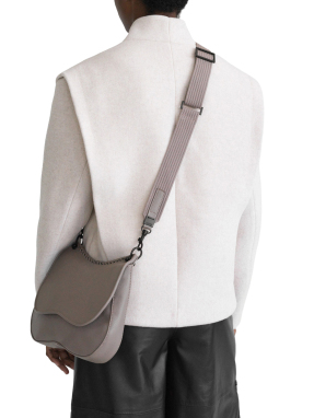 ΓΥΝΑΙΚΕΙΑ ΔΕΡΜΑΤΙΝΗ ΤΣΑΝΤΑ ΧΙΑΣΤΙ MEDIUM SADDLE | Γκρι