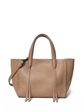 ΓΥΝΑΙΚΕΙΑ ΔΕΡΜΑΤΙΝΗ ΤΣΑΝΤΑ ΧΕΙΡΟΣ MINI TOTE | Μπεζ