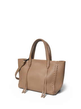 ΓΥΝΑΙΚΕΙΑ ΔΕΡΜΑΤΙΝΗ ΤΣΑΝΤΑ ΧΕΙΡΟΣ MINI TOTE | Μπεζ