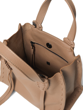 ΓΥΝΑΙΚΕΙΑ ΔΕΡΜΑΤΙΝΗ ΤΣΑΝΤΑ ΧΕΙΡΟΣ ARA MINI TOTE | Μπεζ