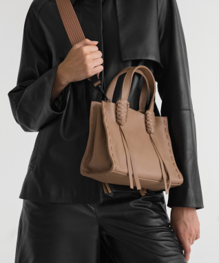 ΓΥΝΑΙΚΕΙΑ ΔΕΡΜΑΤΙΝΗ ΤΣΑΝΤΑ ΧΕΙΡΟΣ ARA MINI TOTE | Μπεζ