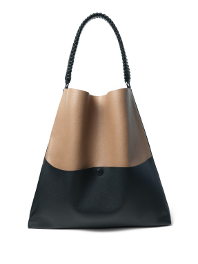 ΓΥΝΑΙΚΕΙΑ ΔΕΡΜΑΤΙΝΗ ΤΣΑΝΤΑ ΩΜΟΥ DUO SLIM TOTE | Μαύρο