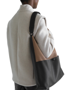 ΓΥΝΑΙΚΕΙΑ ΔΕΡΜΑΤΙΝΗ ΤΣΑΝΤΑ ΩΜΟΥ DUO SLIM TOTE | Μαύρο