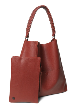 ΓΥΝΑΙΚΕΙΑ ΔΕΡΜΑΤΙΝΗ ΤΣΑΝΤΑ ΩΜΟΥ SLIM M TOTE | Κόκκινο
