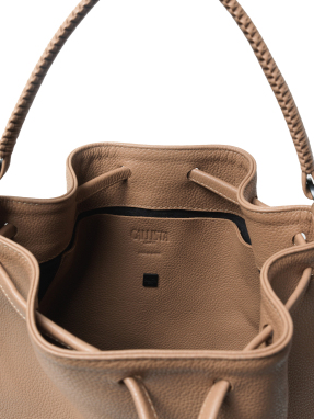 ΓΥΝΑΙΚΕΙΑ ΔΕΡΜΑΤΙΝΗ ΤΣΑΝΤΑ BUCKET | Camel