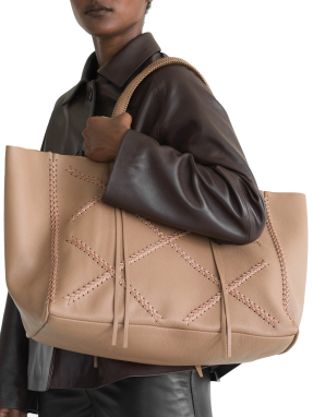 ΓΥΝΑΙΚΕΙΑ ΔΕΡΜΑΤΙΝΗ ΤΣΑΝΤΑ ΩΜΟΥ CROSS TOTE | Camel