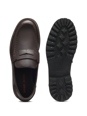 ΑΝΔΡΙΚΑ ΔΕΡΜΑΤΙΝΑ LOAFERS | Καφέ Σκούρο 45