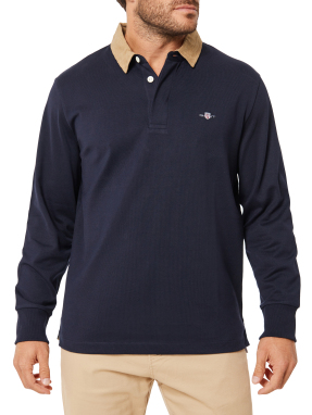 ΑΝΔΡΙΚΗ ΜΑΚΡΥΜΑΝΙΚΗ POLO ΜΠΛΟΥΖΑ | Μπλε Σκούρο XXL