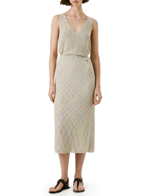 ΜΑΞΙ ΦΟΥΣΤΑ ΜΕ OPENWORK ΛΕΠΤΟΜΕΡΕΙΕΣ | Μπεζ XS