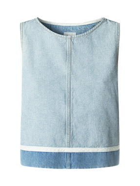 ΓΥΝΑΙΚΕΙΟ DENIM TOP | Γαλάζιο S