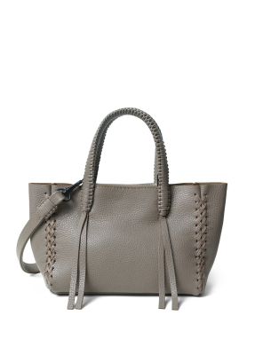 ΓΥΝΑΙΚΕΙΑ ΔΕΡΜΑΤΙΝΗ ΤΣΑΝΤΑ ΧΕΙΡΟΣ MICRO TOTE | Γκρι