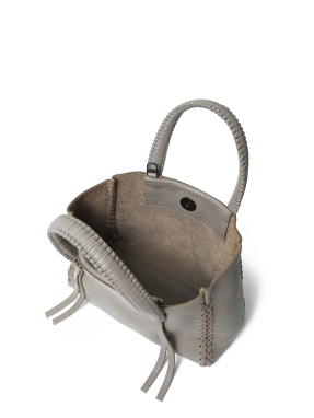 ΓΥΝΑΙΚΕΙΑ ΔΕΡΜΑΤΙΝΗ ΤΣΑΝΤΑ ΧΕΙΡΟΣ MICRO TOTE | Γκρι