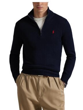 ΑΝΔΡΙΚΟ ΠΟΥΛΟΒΕΡ HALF-ZIP | Μπλε Σκούρο S