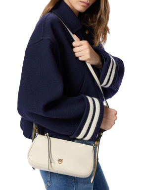 ΓΥΝΑΙΚΕΙΑ ΔΕΡΜΑΤΙΝΗ ΤΣΑΝΤΑ ΧΙΑΣΤΙ HALF MOON | Λευκό