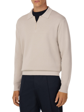 ΑΝΔΡΙΚΟ ΜΑΛΛΙΝΟ ΠΟΥΛΟΒΕΡ MERINO | Μπεζ ΧL