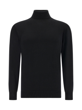 ΑΝΔΡΙΚΗ ΜΑΛΛΙΝΗ ΜΠΛΟΥΖΑ ΖΙΒΑΓΚΟ MERINO | Μαύρο ΧL