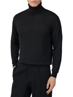 ΑΝΔΡΙΚΗ ΜΑΛΛΙΝΗ ΜΠΛΟΥΖΑ ΖΙΒΑΓΚΟ MERINO | Μαύρο ΧL