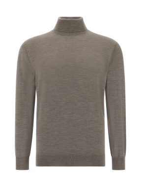 ΑΝΔΡΙΚΗ ΜΑΛΛΙΝΗ ΜΠΛΟΥΖΑ ΖΙΒΑΓΚΟ MERINO | Γκρι XL