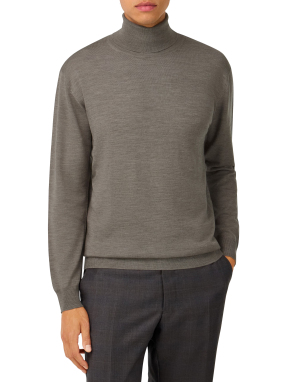 ΑΝΔΡΙΚΗ ΜΑΛΛΙΝΗ ΜΠΛΟΥΖΑ ΖΙΒΑΓΚΟ MERINO | Γκρι XL