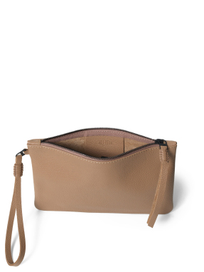 ΓΥΝΑΙΚΕΙΟΣ ΔΕΡΜΑΤΙΝΟΣ ΦΑΚΕΛΟΣ SLIM POCHETTE | Μπεζ