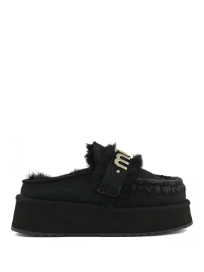 ΓΥΝΑΙΚΕΙΑ PLATFORM CLOG WITH STRAP LOGO | Μαύρο 39