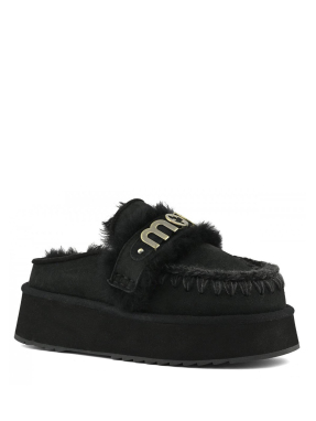 ΓΥΝΑΙΚΕΙΑ PLATFORM CLOG WITH STRAP LOGO | Μαύρο 39