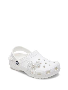 JIBBITZ™ CHARMS WHITE PEARL BEADED BOW | Λευκό UNIQUE ONE SIZE