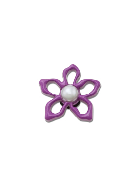 JIBBITZ™ CHARMS META PURPLE FLORAL | Μωβ UNIQUE ONE SIZE
