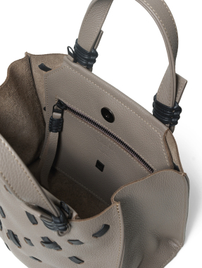 ΓΥΝΑΙΚΕΙΑ ΔΕΡΜΑΤΙΝΗ ΤΣΑΝΤΑ ΧΕΙΡΟΣ SCALA MINI TOTE | Γκρι