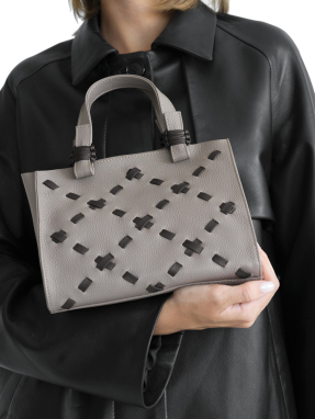 ΓΥΝΑΙΚΕΙΑ ΔΕΡΜΑΤΙΝΗ ΤΣΑΝΤΑ ΧΕΙΡΟΣ SCALA MINI TOTE | Γκρι