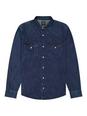 ΑΝΔΡΙΚΟ DENIM ΠΟΥΚΑΜΙΣΟ WESTERN | Μπλε Σκούρο S