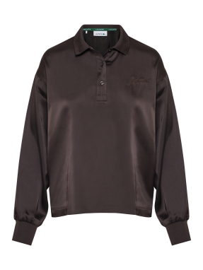 ΓΥΝΑΙΚΕΙΑ SATIN POLO ΜΠΛΟΥΖΑ | Καφέ EU 38