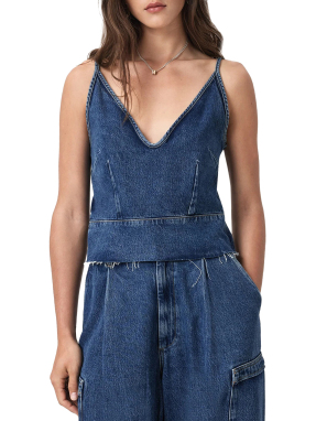 ΓΥΝΑΙΚΕΙΟ DENIM ΤΟΠ | Μπλε UK 8