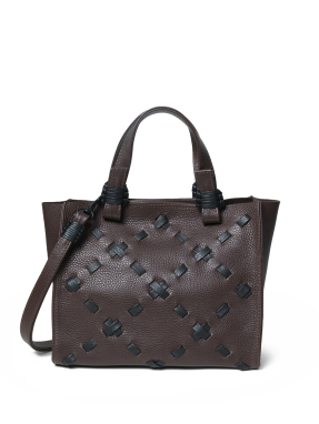 ΓΥΝΑΙΚΕΙΑ ΔΕΡΜΑΤΙΝΗ ΤΣΑΝΤΑ ΧΕΙΡΟΣ SCALA MINI TOTE | Καφέ