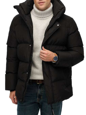 ΑΝΔΡΙΚΟ ΜΠΟΥΦΑΝ HOODED FIVE BAFFLE SPORTS | Μαύρο XXL