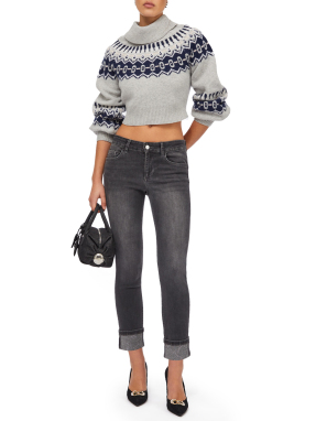 ΓΥΝΑΙΚΕΙΟ DENIM ΠΑΝΤΕΛΟΝΙ | Γκρι Σκούρο 29