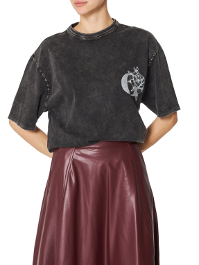 ΓΥΝΑΙΚΕΙΟ T-SHIRT | Γκρι Σκούρο S