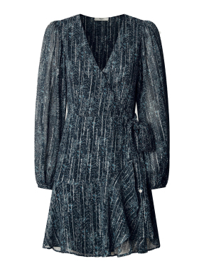 ΜΙΝΙ ΦΟΡΕΜΑ ΜΕ ΠΙΕΤΕΣ | Μπλε Σκούρο M