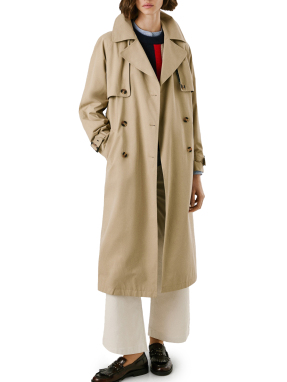 ΓΥΝΑΙΚΕΙΟ ΜΑΚΡΥ ΑΔΙΑΒΡΟΧΟ ΠΑΛΤΟ | Μπεζ S