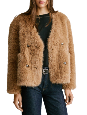 ΓΥΝΑΙΚΕΙΟ ΓΟΥΝΙΝΟ JACKET | Καφέ Ανοιχτό XS/S