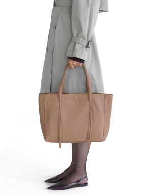 ΓΥΝΑΙΚΕΙΑ ΔΕΡΜΑΤΙΝΗ ΤΣΑΝΤΑ ΩΜΟΥ MEDIUM TOTE | Camel