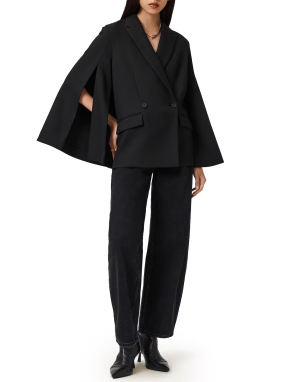 ΓΥΝΑΙΚΕΙΟ BLAZER LUNA CAPE | Μαύρο UK 6