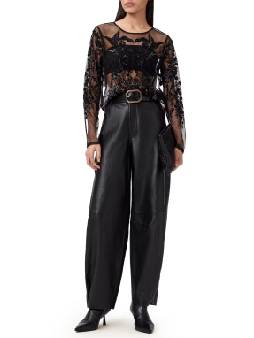 ΓΥΝΑΙΚΕΙΟ ΤΟΠ GRETA  EMBELLISHED | Μαύρο UK 12