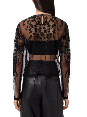 ΓΥΝΑΙΚΕΙΟ ΤΟΠ GRETA  EMBELLISHED | Μαύρο UK 8