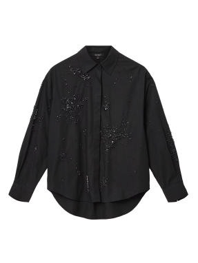 ΓΥΝΑΙΚΕΙΟ ΠΟΥΚΑΜΙΣΟ GEMI EMBELLISHED | Μαύρο UK 8