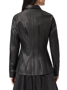 ΓΥΝΑΙΚΕΙΟ ΔΕΡΜΑΤΙΝΟ ΤΟΠ LARSON | Μαύρο UK 8