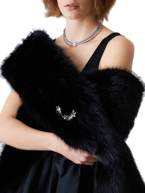 ΓΥΝΑΙΚΕΙΟ ΚΑΣΚΟΛ ΜΕ ΚΟΣΜΗΜΑ | Μαύρο ONE SIZE