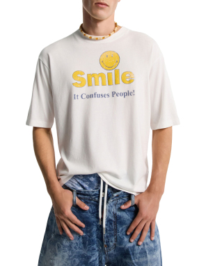 ΑΝΔΡΙΚΟ T-SHIRT SMILEY X D2 | Λευκό XL